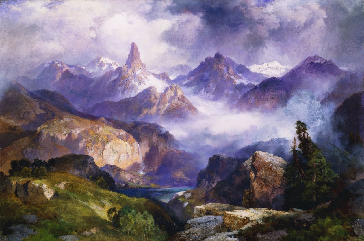Index Peak, Yellowstonen kansallispuisto, 1914 tekijältä Thomas Moran