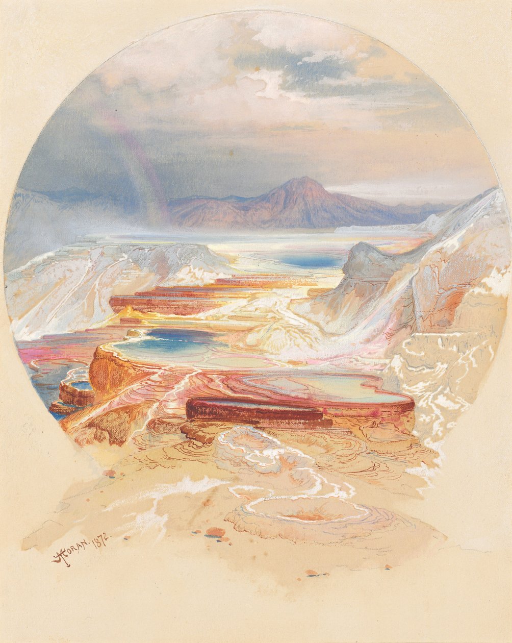 Minerva Terrace, Yellowstone tekijältä Thomas Moran