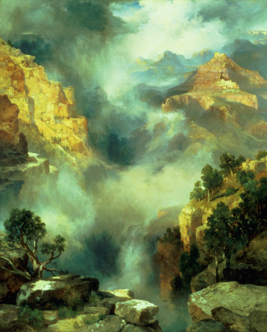 Mist in the Canyon, 1914 tekijältä Thomas Moran