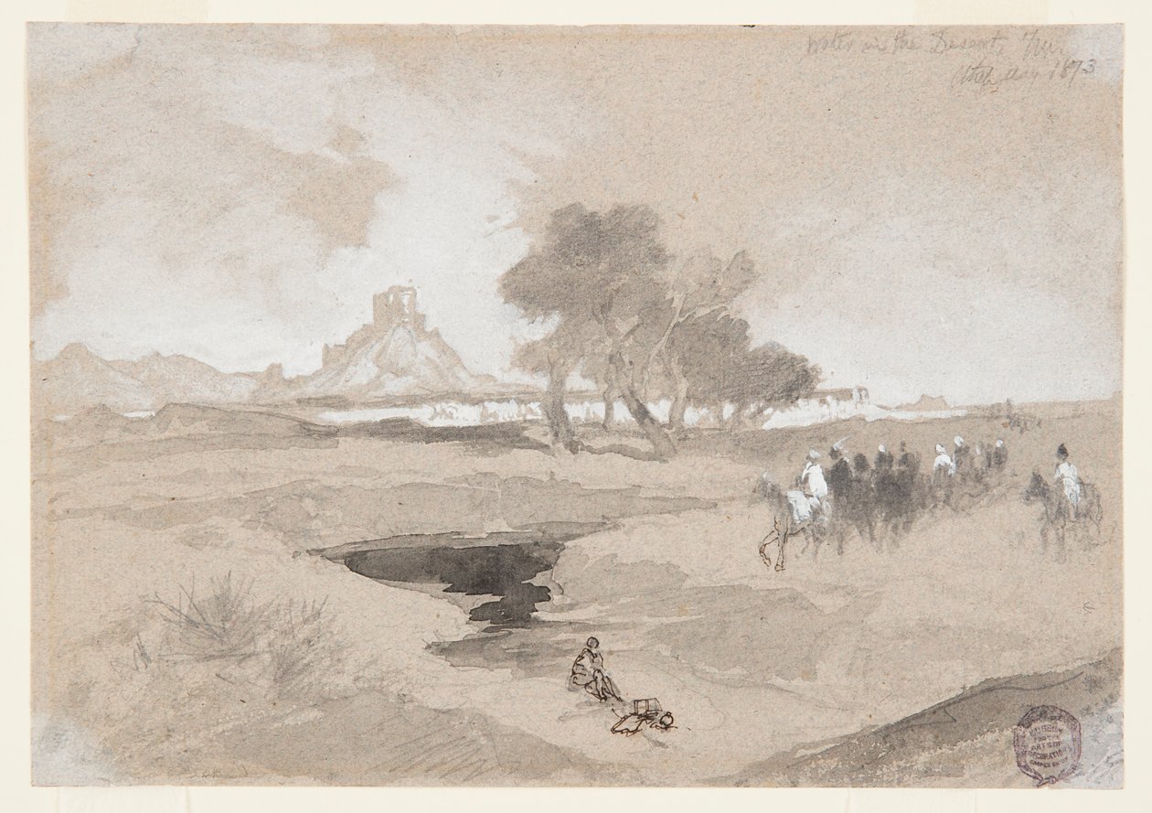 Waterhole in the Desert, Utah tekijältä Thomas Moran