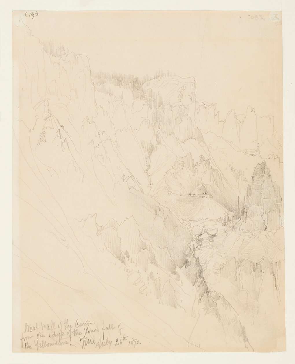 Canyonin länsimuuri, Yellowstone tekijältä Thomas Moran