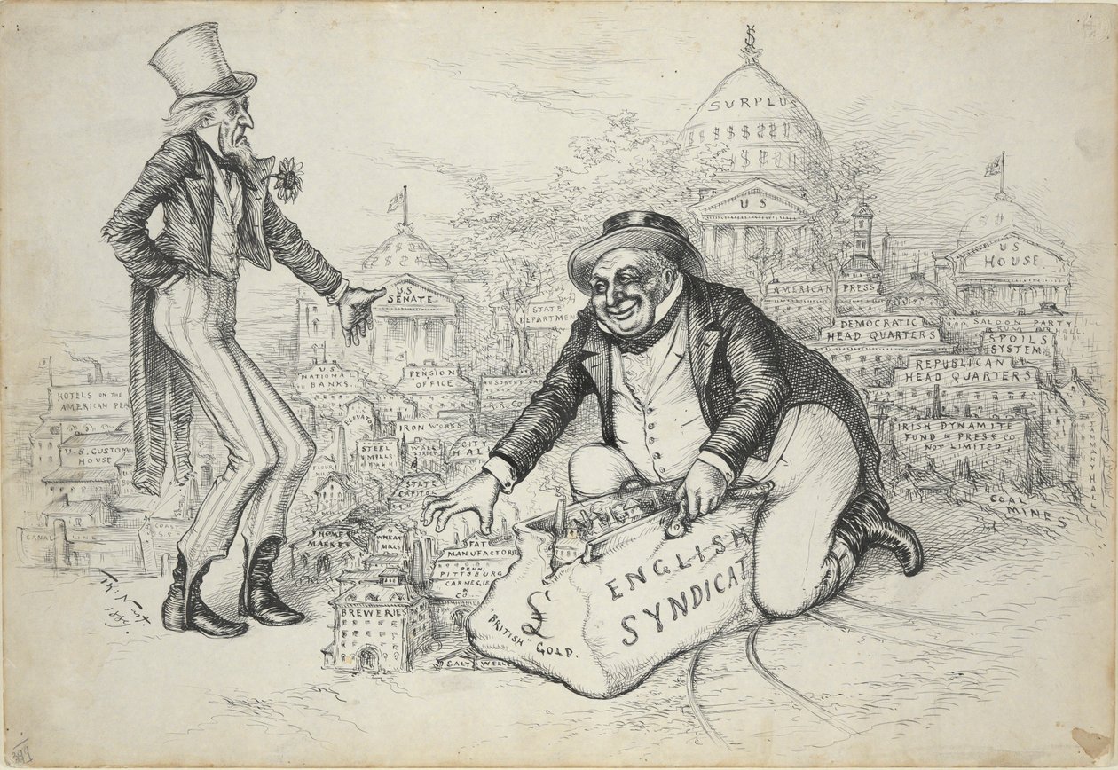 Englantilainen syndikaatti (British Gold) tekijältä Thomas Nast