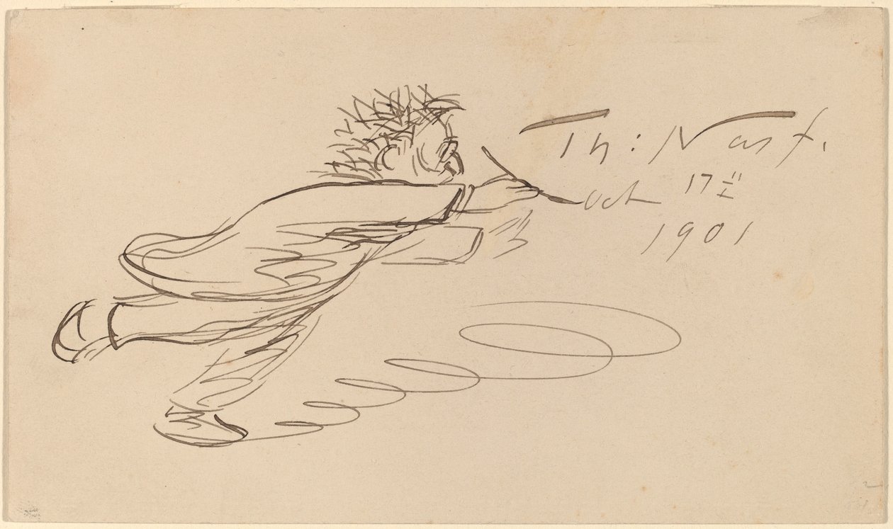 Allekirjoitus, "TH. Nast, 17. lokakuuta 1901" tekijältä Thomas Nast
