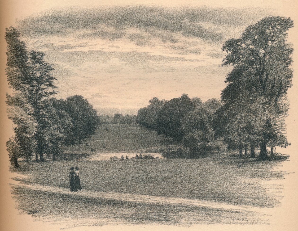 Vista, Kensingtonin palatsi, 1902 tekijältä Thomas Robert Way