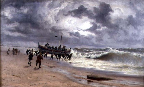 Life Boatin laukaisu tekijältä Thomas Rose Miles
