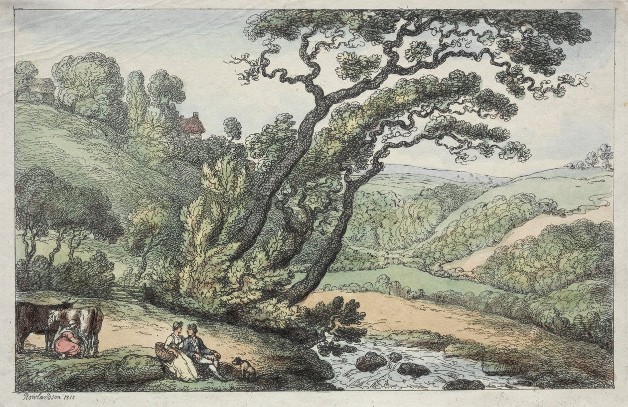 Cornish-näkymä tekijältä Thomas Rowlandson
