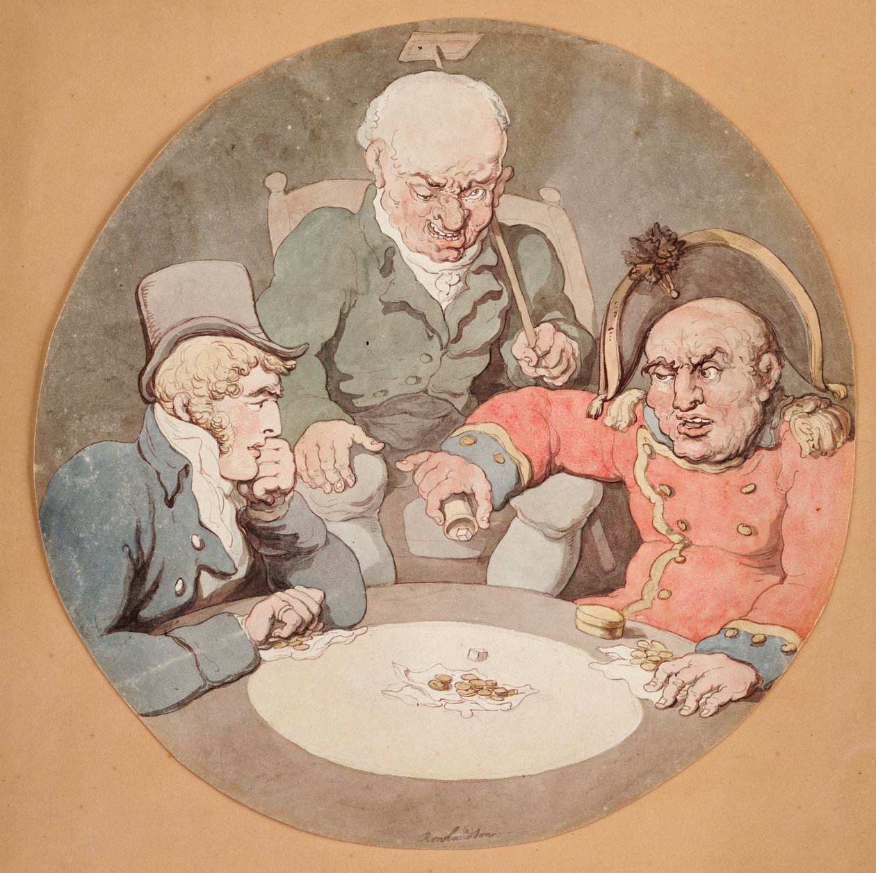 Noppapeli tekijältä Thomas Rowlandson
