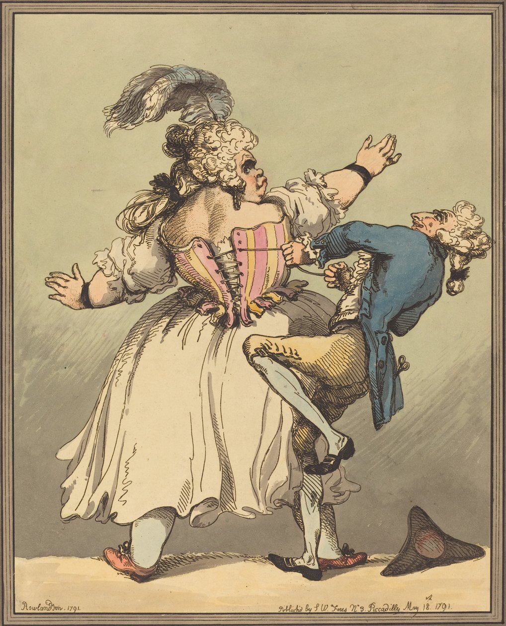 Vähän tiukempi, 1791. tekijältä Thomas Rowlandson