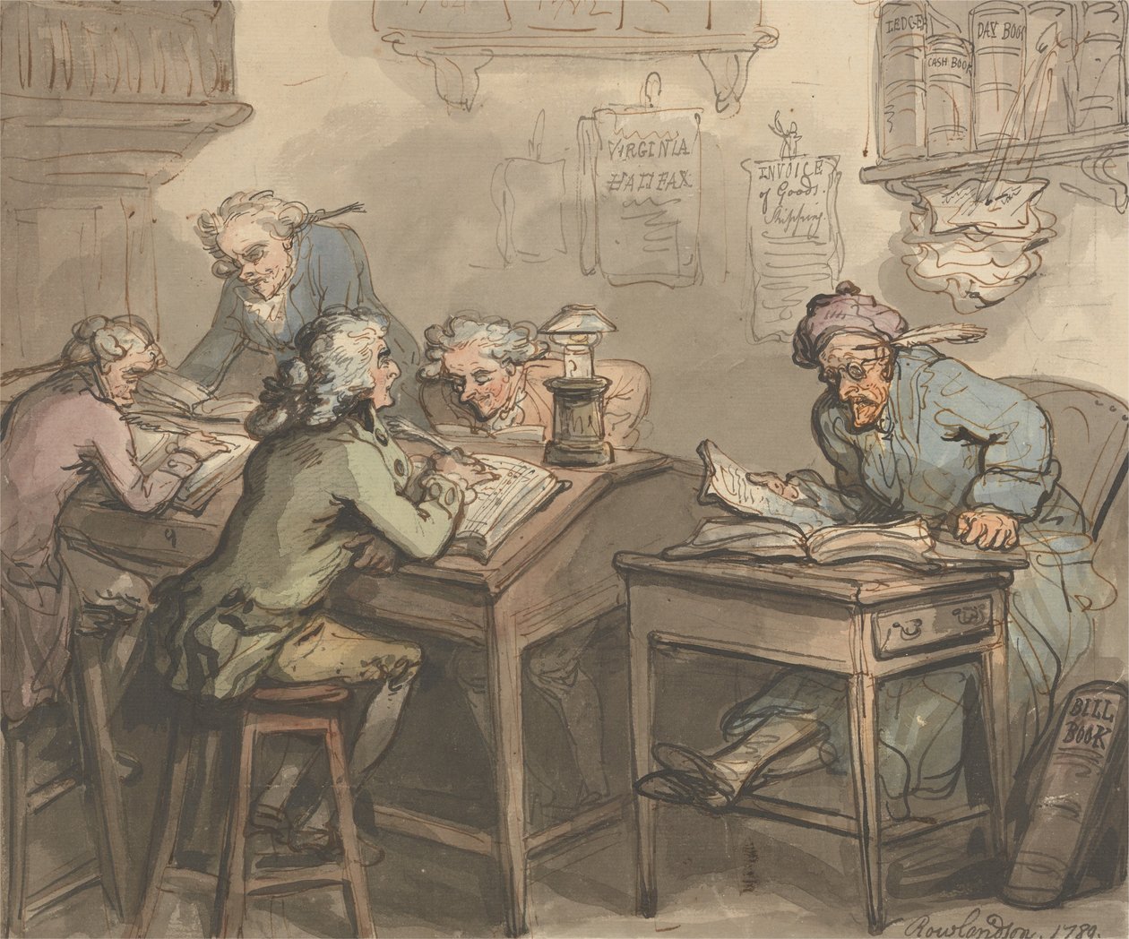 Kauppiaan toimisto tekijältä Thomas Rowlandson