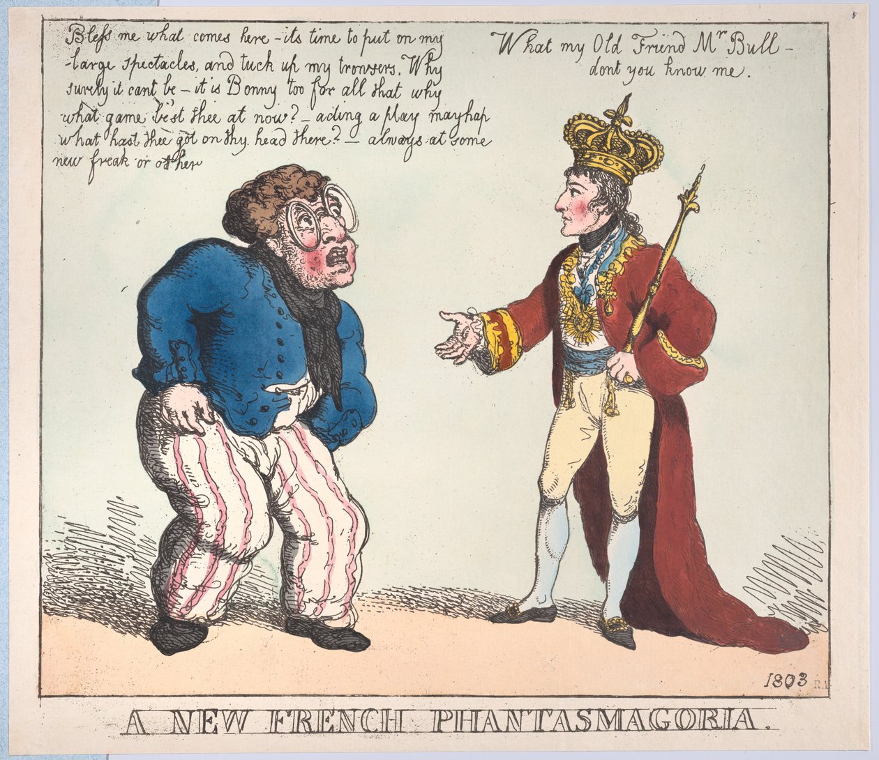 Uusi ranskalainen fantasmagoria, 1803, 1803. tekijältä Thomas Rowlandson