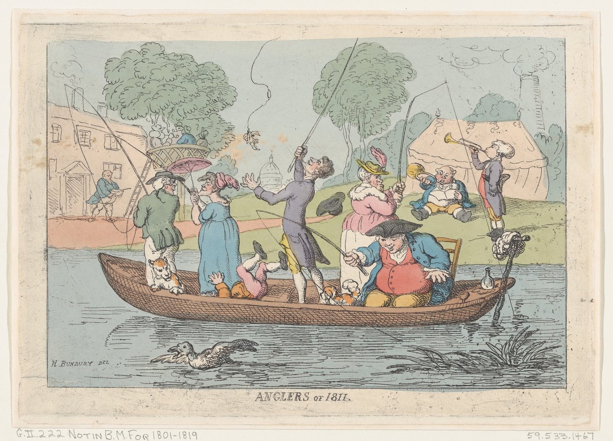 Kalastajat 1811, 1811, 1811. tekijältä Thomas Rowlandson