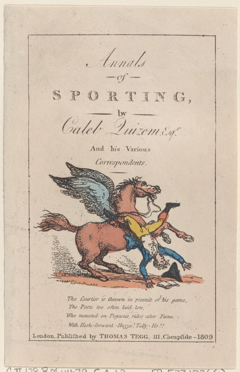 Annals of Sporting, 1809, 1809. tekijältä Thomas Rowlandson
