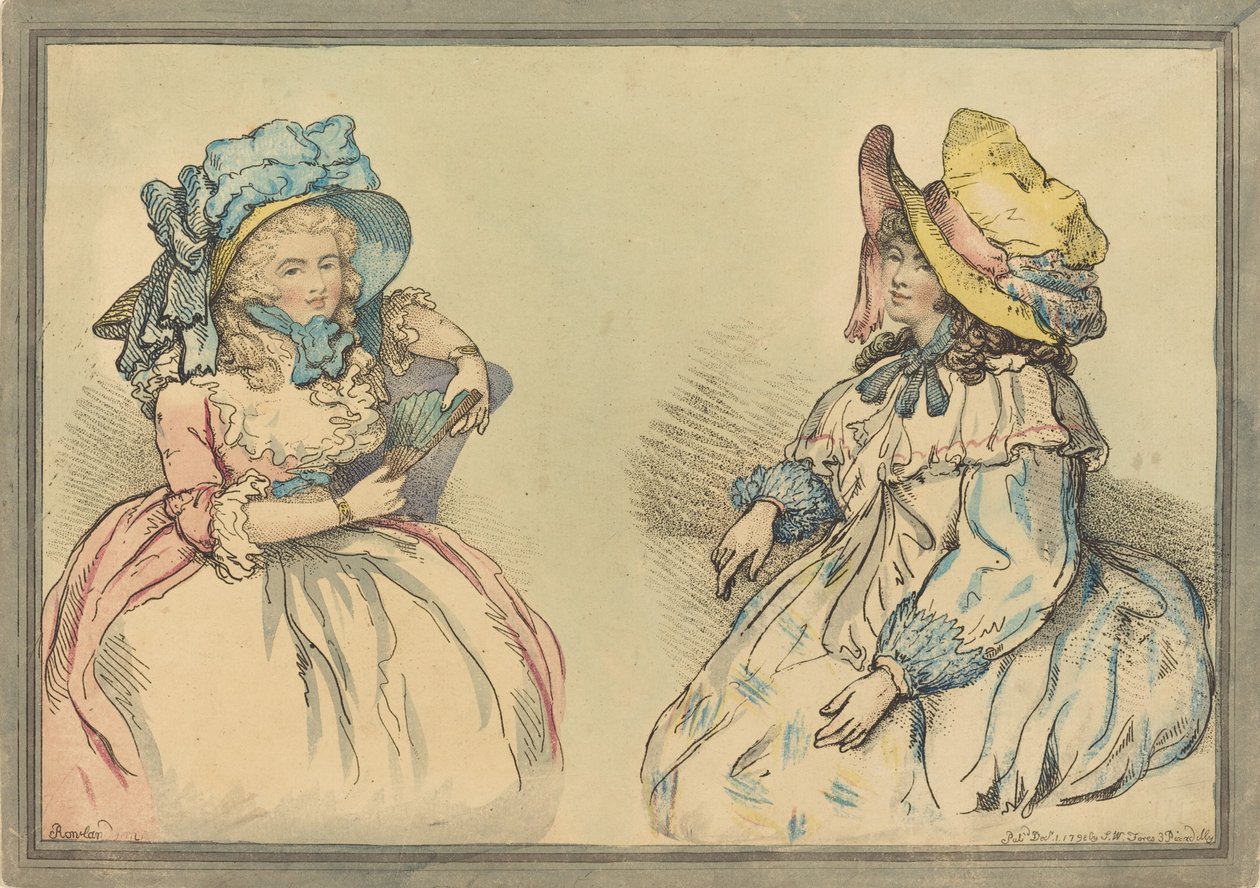 Beauties, julkaistu 1792. tekijältä Thomas Rowlandson