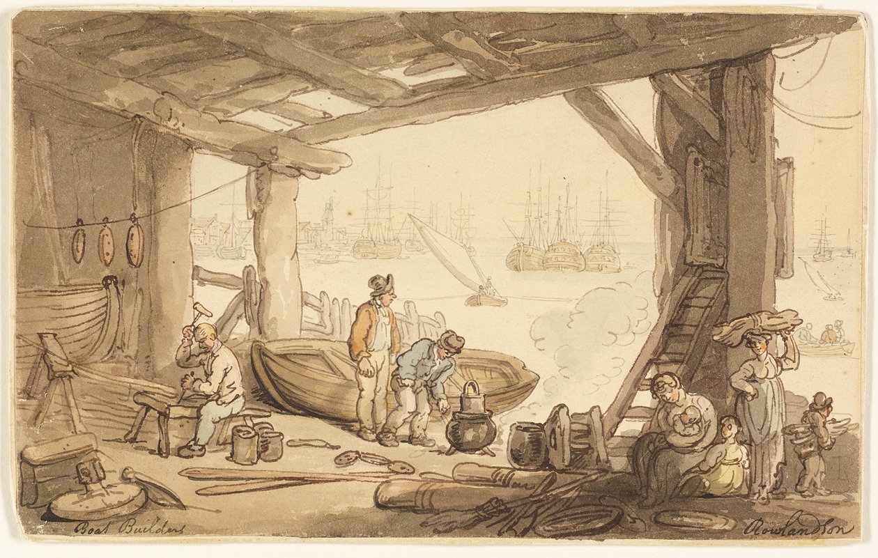 Veneen rakentajat tekijältä Thomas Rowlandson