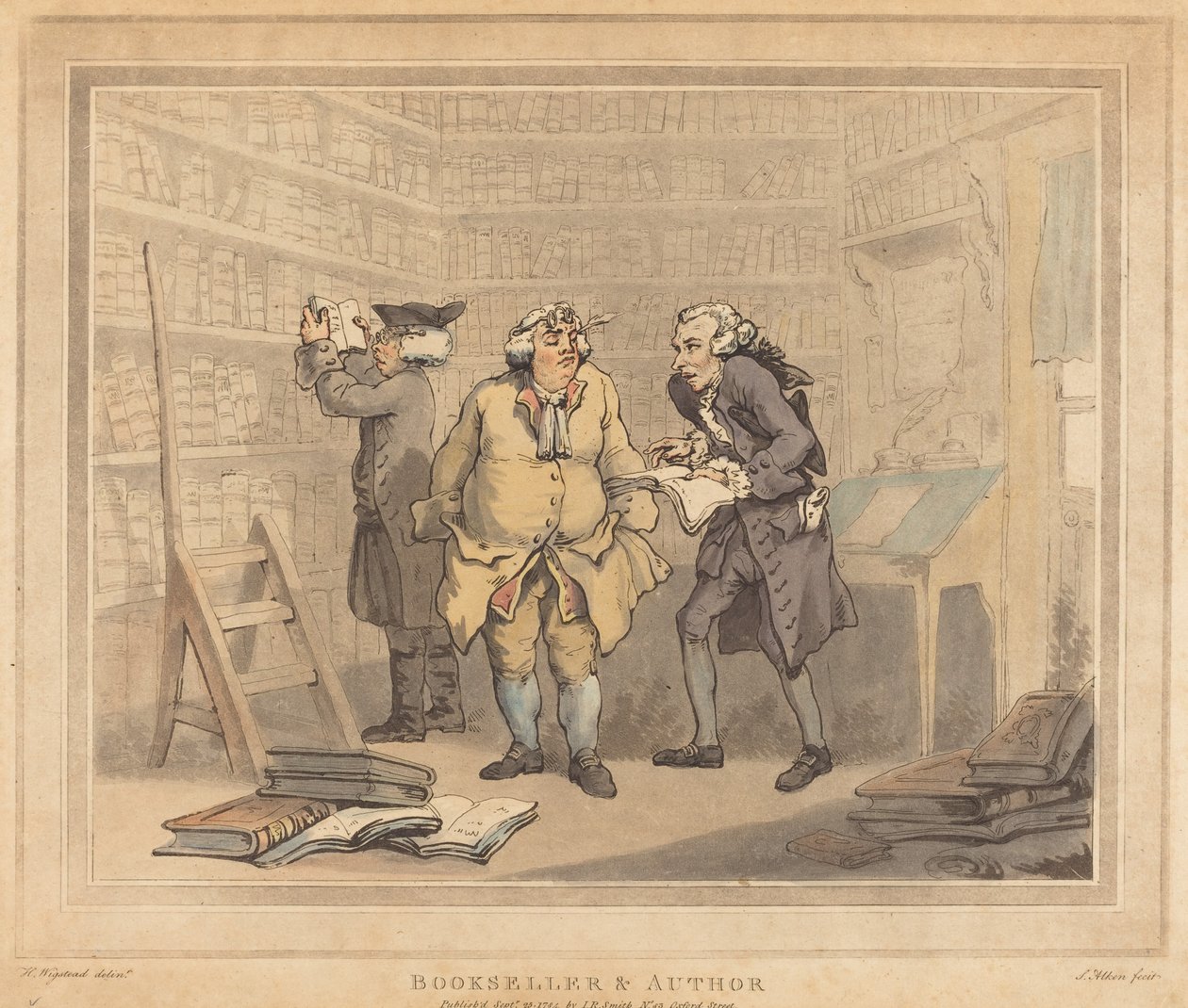 Kirjakauppias ja kirjailija tekijältä Thomas Rowlandson