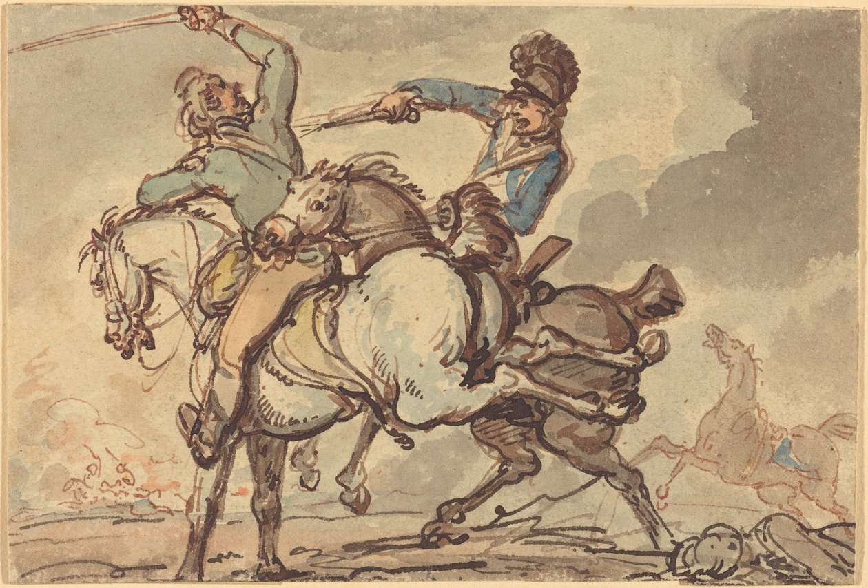 Ratsuväen taistelu tekijältä Thomas Rowlandson