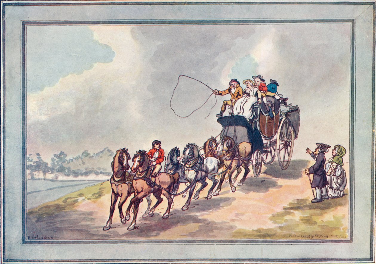 Valmentaja ja kuusi, 1907 tekijältä Thomas Rowlandson