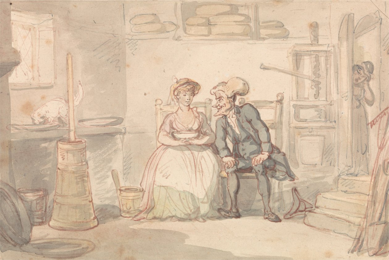 Tohtori Syntax & Dairymaid tekijältä Thomas Rowlandson