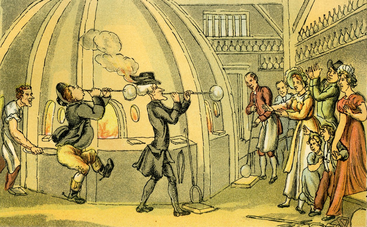 "Tohtori syntaksi lasihuoneessa" tekijältä Thomas Rowlandson