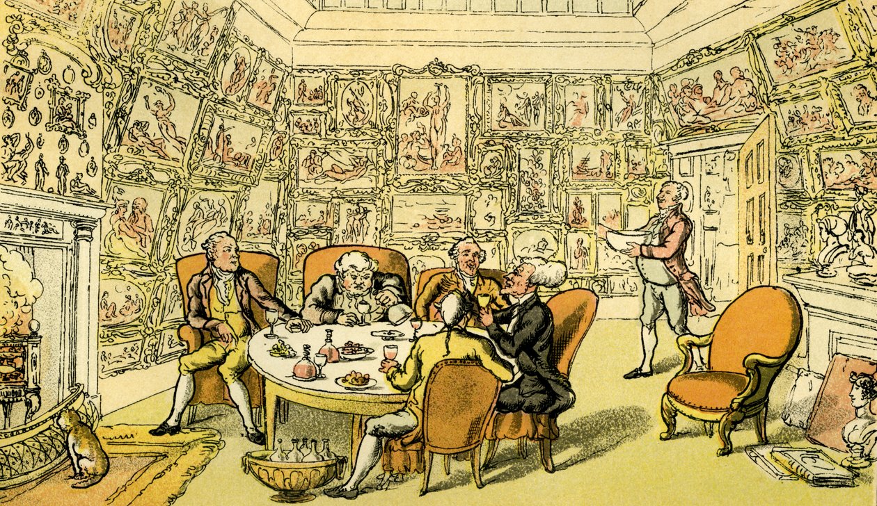 "Dr Syntax with my Lord" tekijältä Thomas Rowlandson