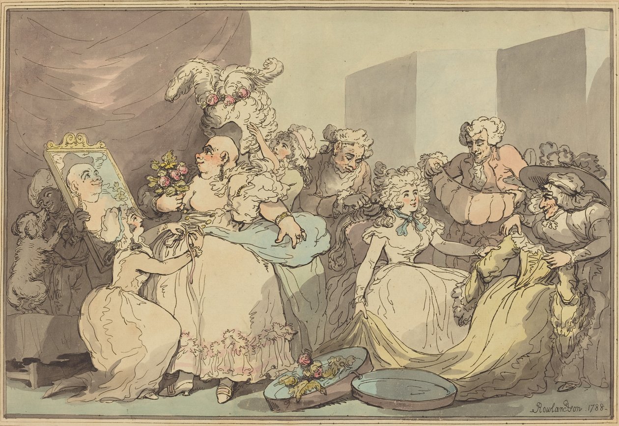 Syntymäpäiväpukeutuminen tekijältä Thomas Rowlandson