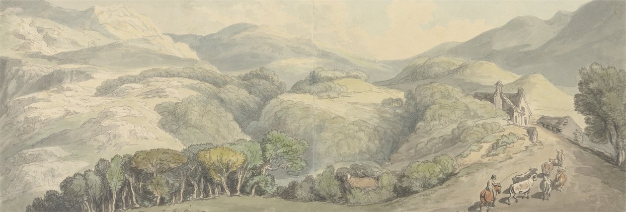 Sisäänkäynti Festiniogiin, Walesiin tekijältä Thomas Rowlandson