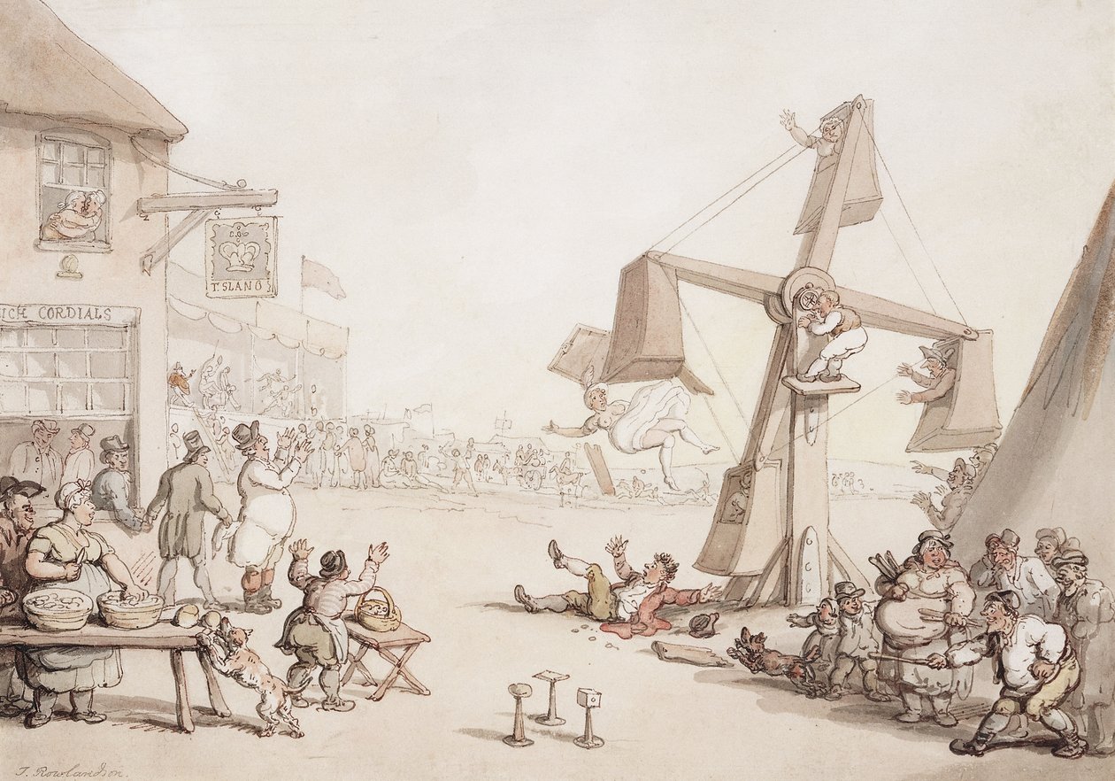 Figuurit messuilla, 1803 tekijältä Thomas Rowlandson