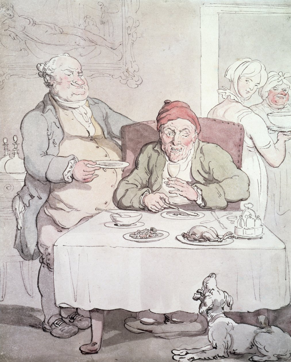 Ahneus (kynä ja wc paperille) tekijältä Thomas Rowlandson