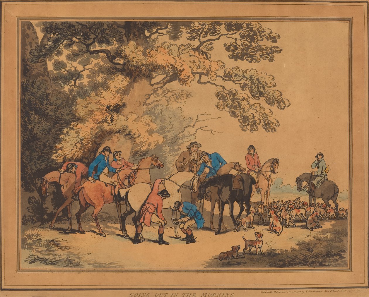 Aamulla ulos menossa tekijältä Thomas Rowlandson