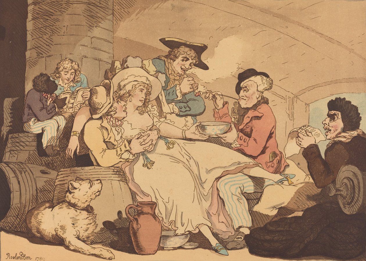 Grog laivalla, 1789. tekijältä Thomas Rowlandson