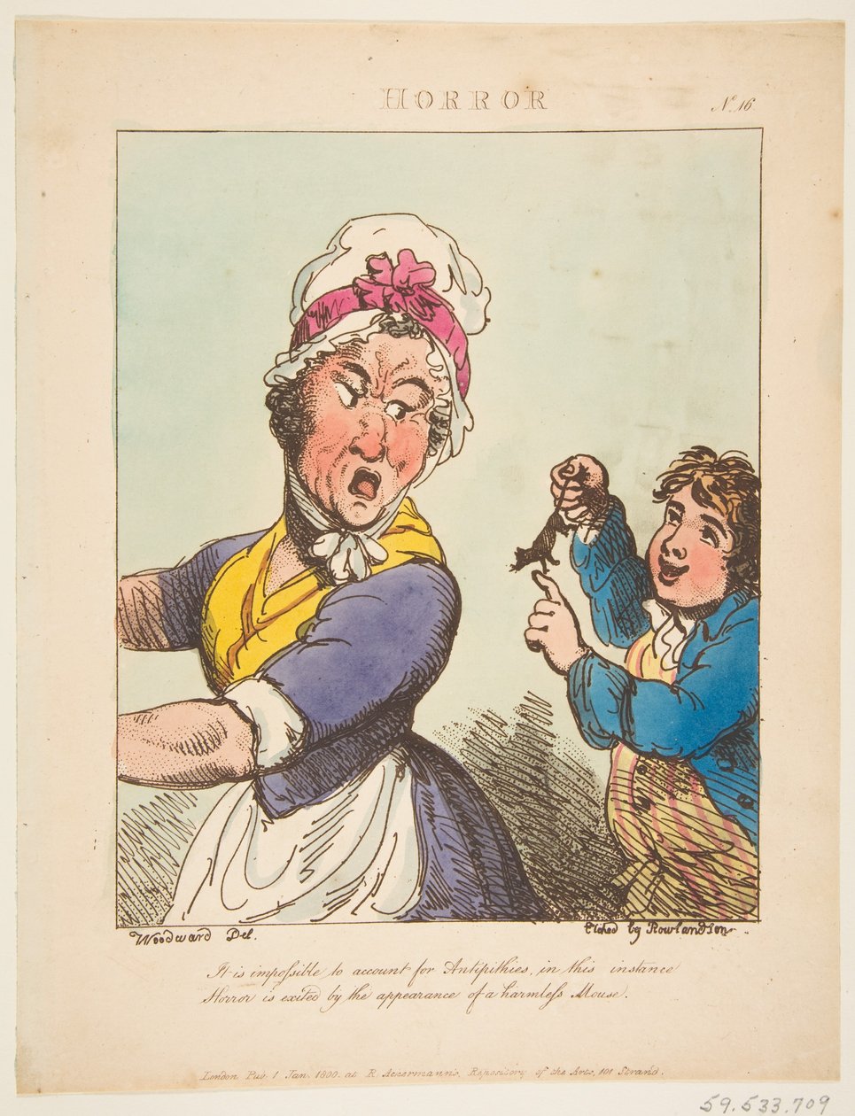 Kauhu, 21. tammikuuta 1800. tekijältä Thomas Rowlandson