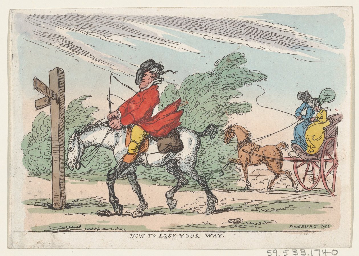 Kuinka hukata tiesi, 1803-1815., 1803-1815. tekijältä Thomas Rowlandson