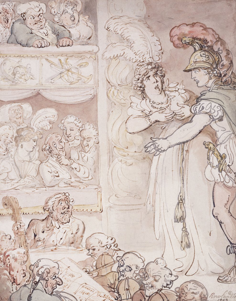 John Bull oopperassa, 1803 tekijältä Thomas Rowlandson