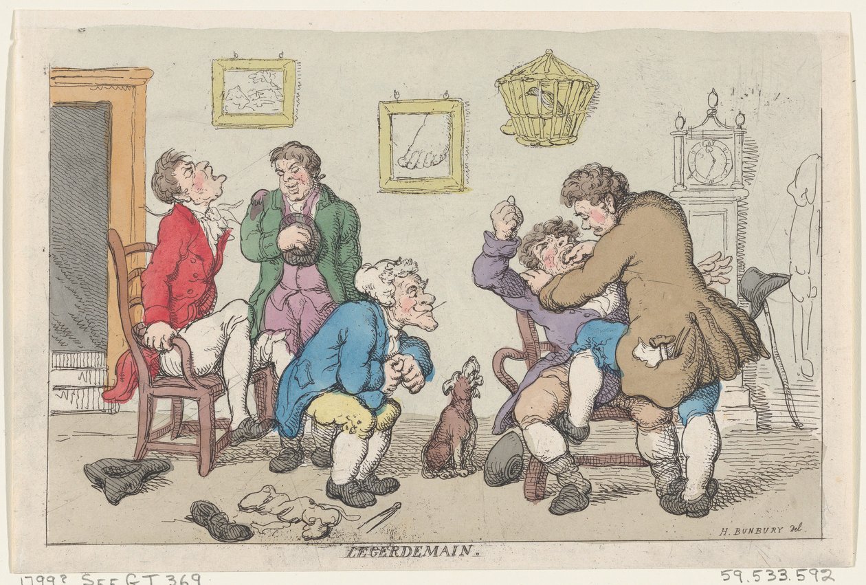 Legerdemain, 1799, 1799. tekijältä Thomas Rowlandson