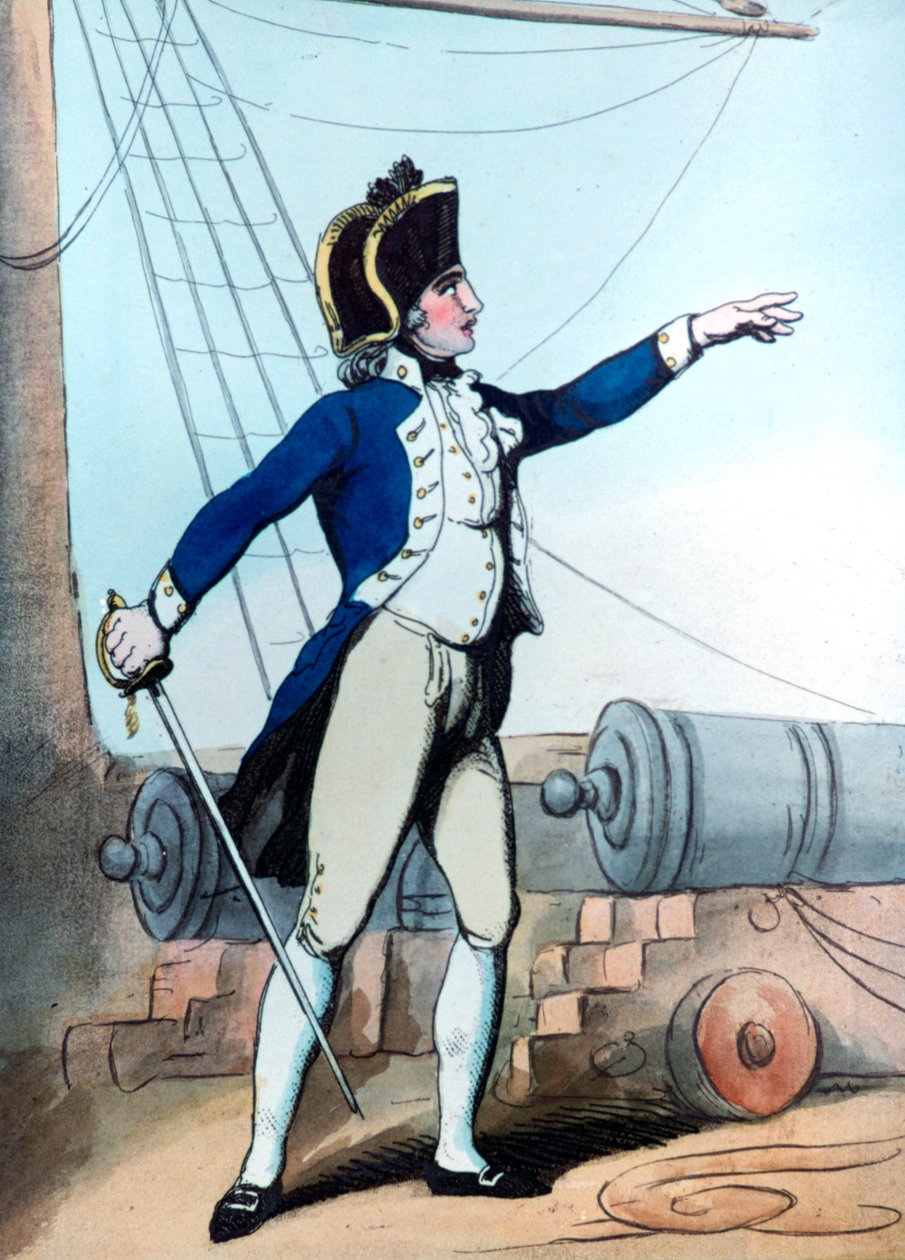 Luutnantti, 1799 tekijältä Thomas Rowlandson