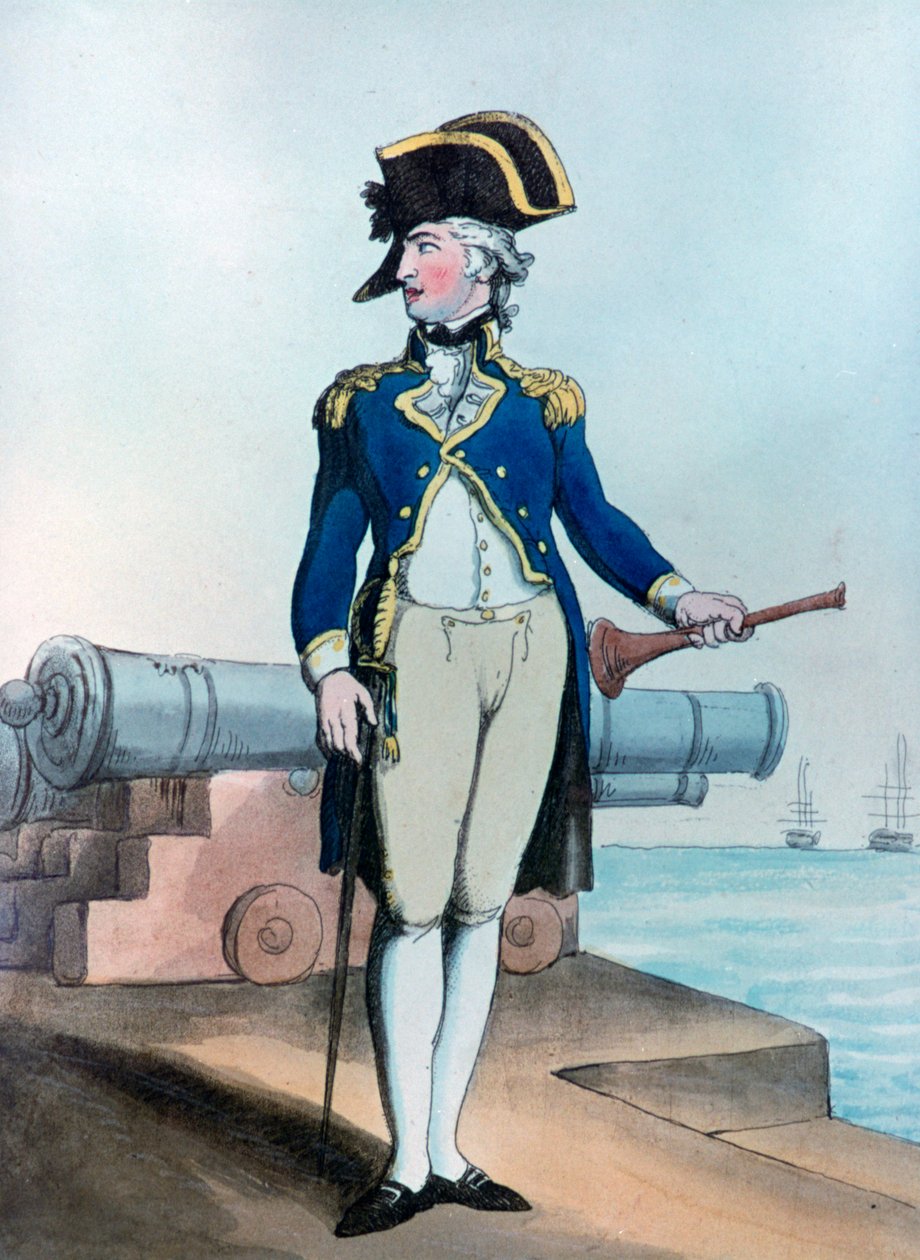 Kaartin luutnantti, 1799 tekijältä Thomas Rowlandson
