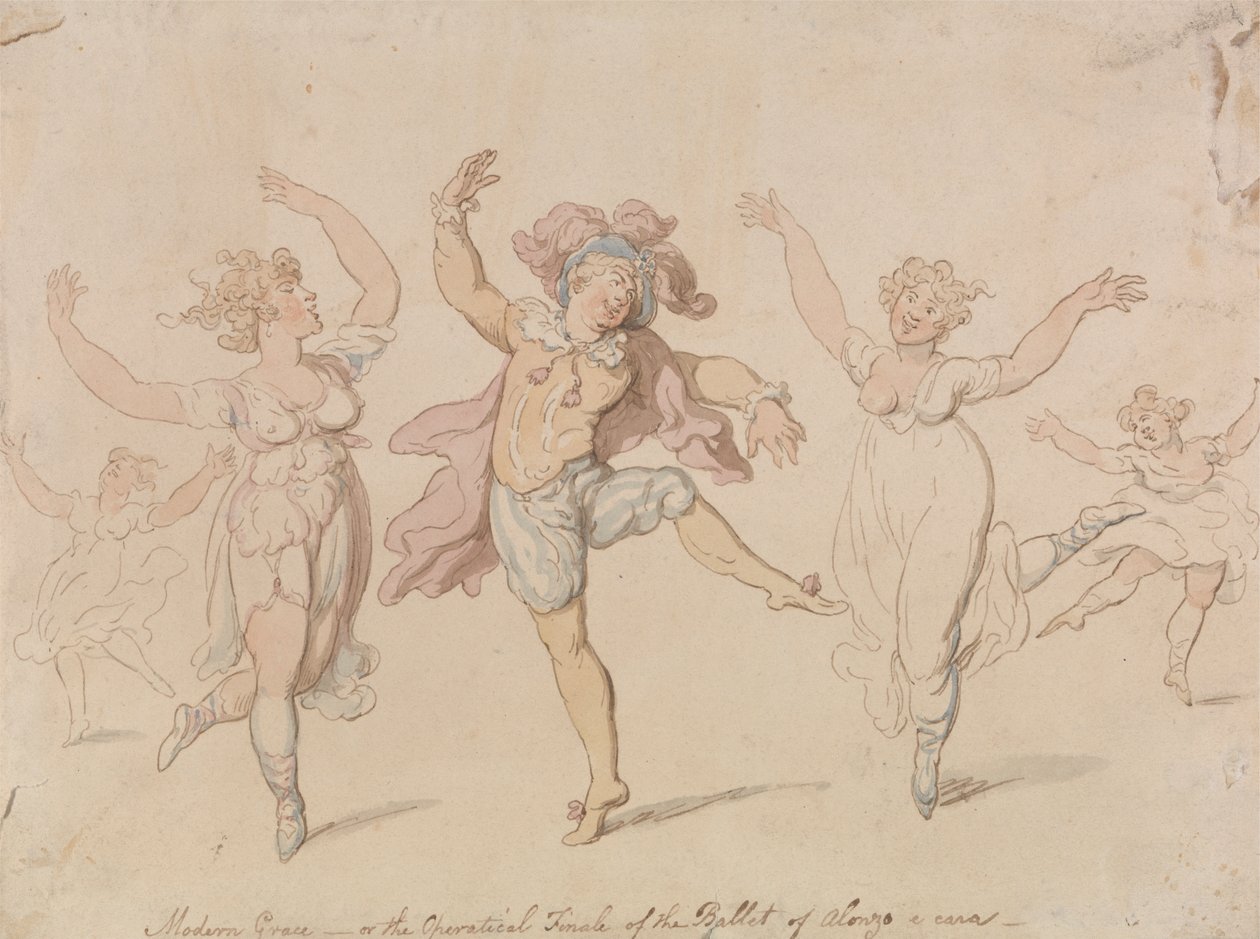 Modern Grace...Alonzo e Caran baletti tekijältä Thomas Rowlandson