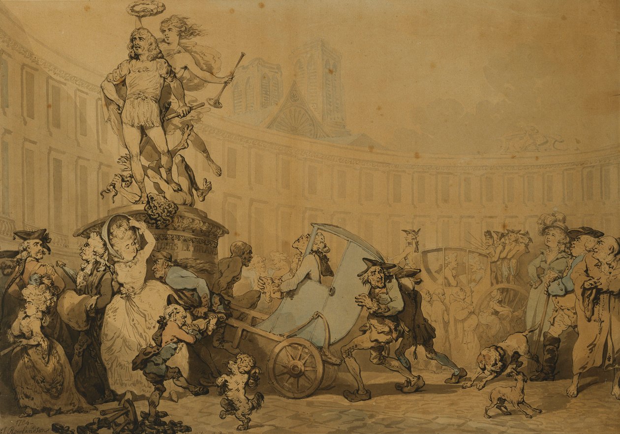 Voiton aukio Pariisissa, 1784 tekijältä Thomas Rowlandson