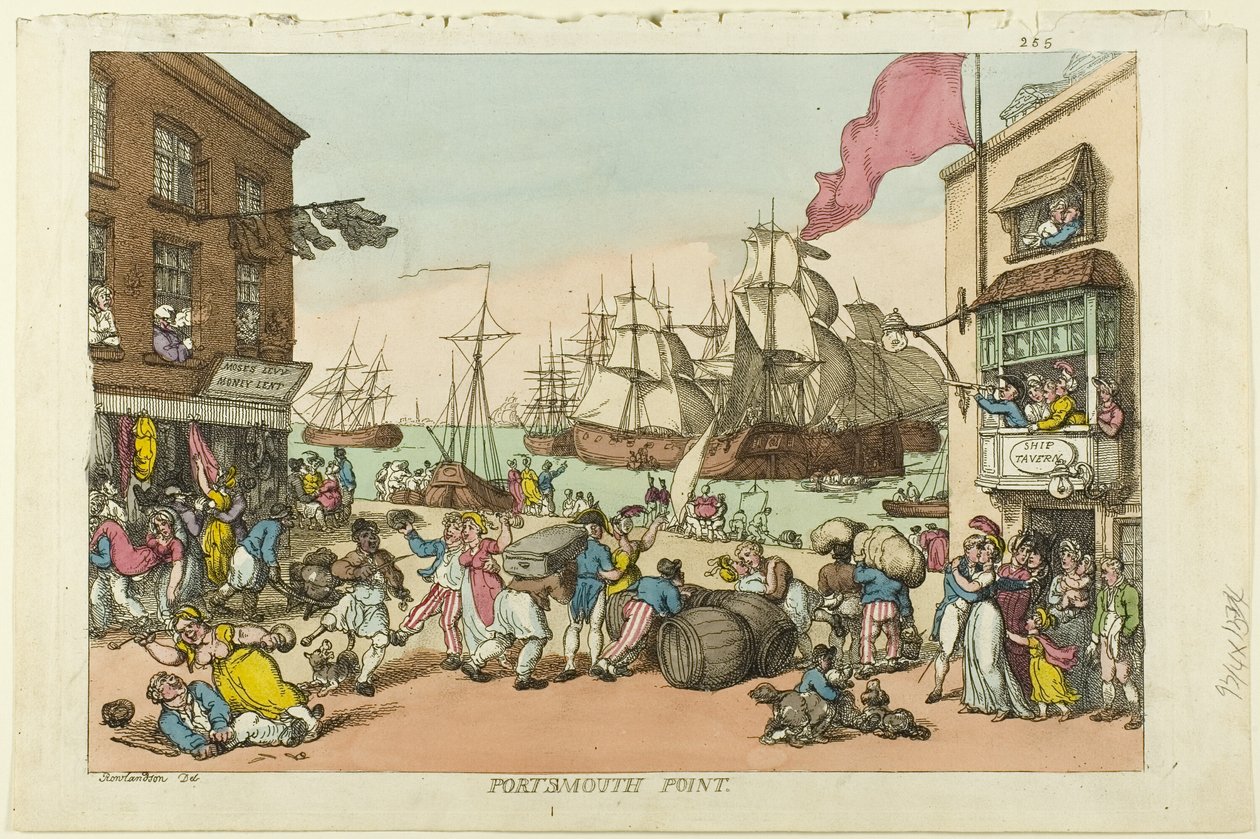 Portsmouth Point tekijältä Thomas Rowlandson