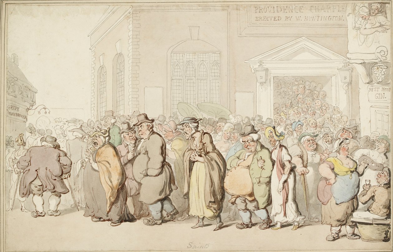 Providence Chapel, 1700-luvun loppu tekijältä Thomas Rowlandson