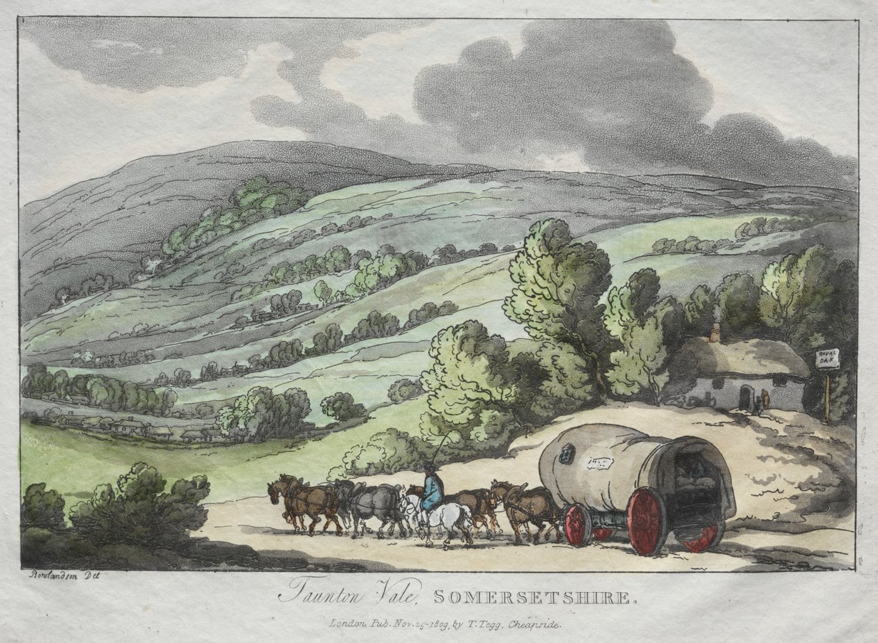 Rowlandsonin luonnokset luonnosta: Taunton Vale, Somersetshire tekijältä Thomas Rowlandson