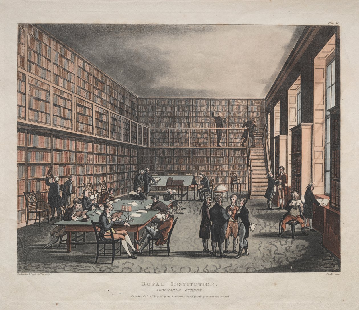 Royal Institution, Albemarle Street tekijältä Thomas Rowlandson