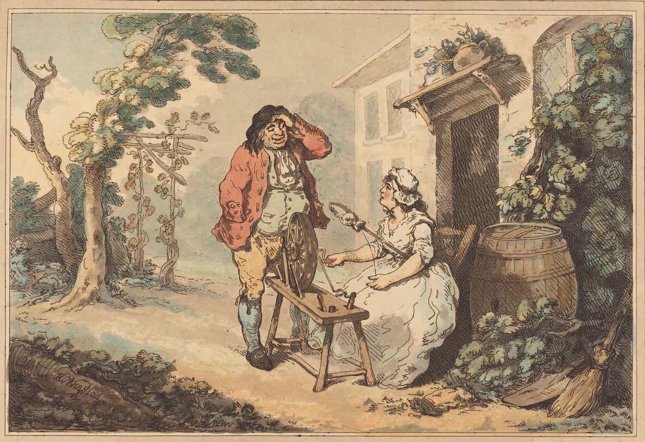 Maalaismainen seurustelu, 1785. tekijältä Thomas Rowlandson