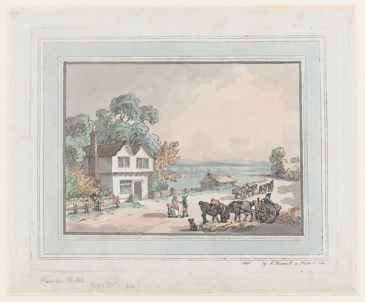 Maalaismainen luonnos, 1787, 1787. tekijältä Thomas Rowlandson