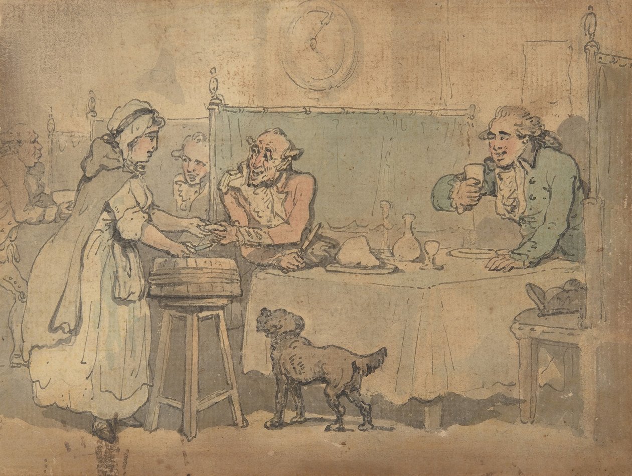 Tavernakohtaus, 1780-1827. tekijältä Thomas Rowlandson