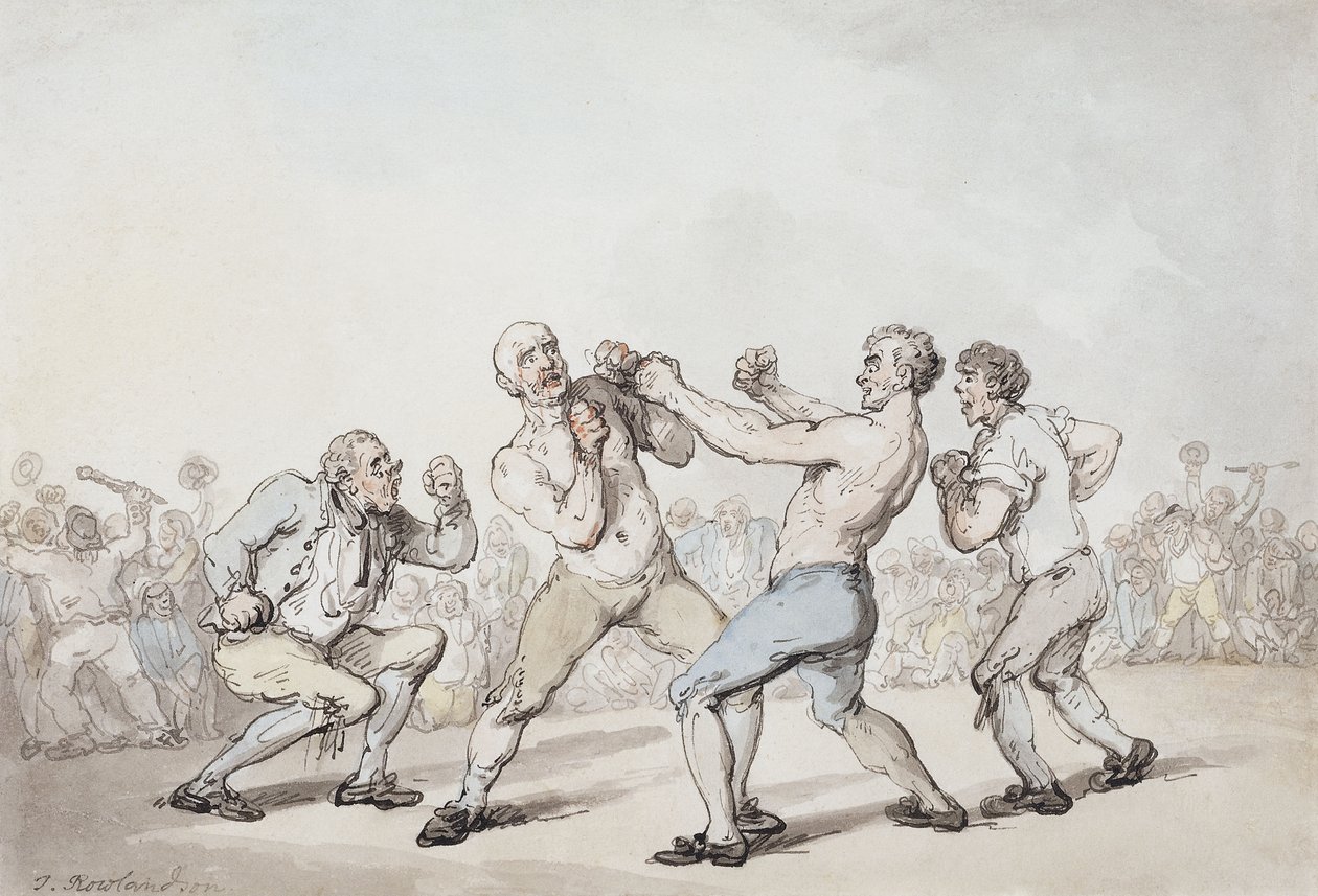 Nyrkkeilyottelu, tekijältä Thomas Rowlandson