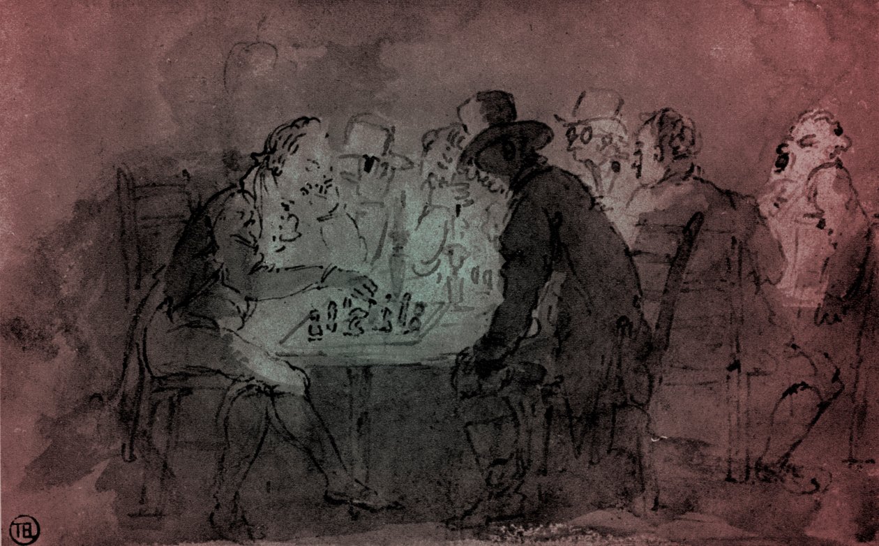 "Shakin pelaajat" tekijältä Thomas Rowlandson
