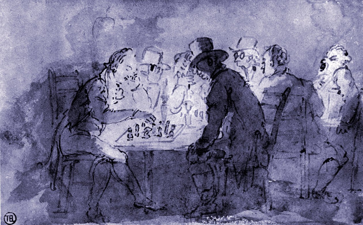 "Shakin pelaajat" tekijältä Thomas Rowlandson