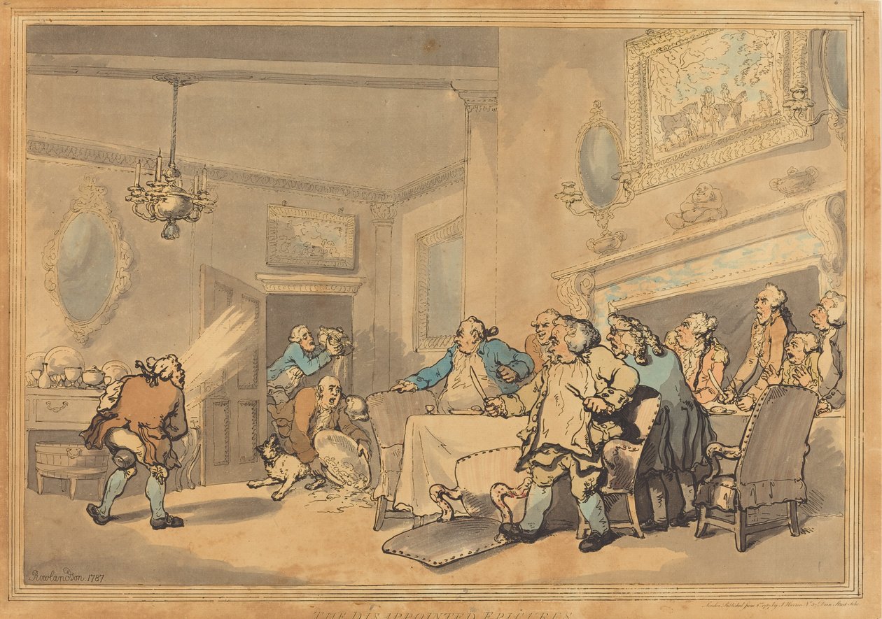 Pettyneet epikuuurit, 1787. tekijältä Thomas Rowlandson