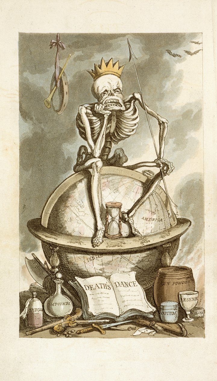 Englantilainen kuoleman tanssi tekijältä Thomas Rowlandson